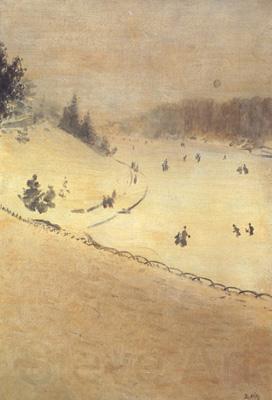 Giuseppe de nittis Field of Snow n.d (nn02) Germany oil painting art